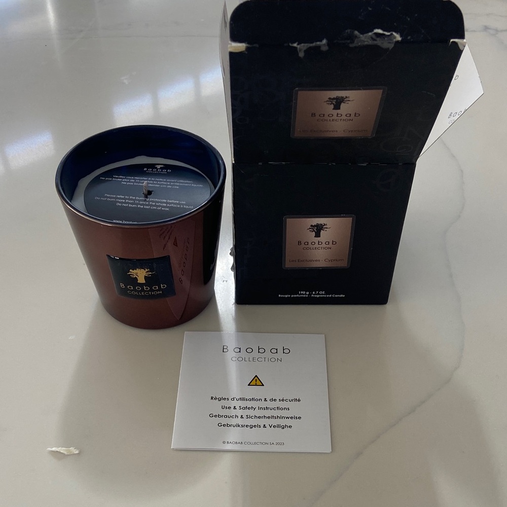 Baobab Collection Cyprium Candle in Black and Gold - Picture 9 of 12